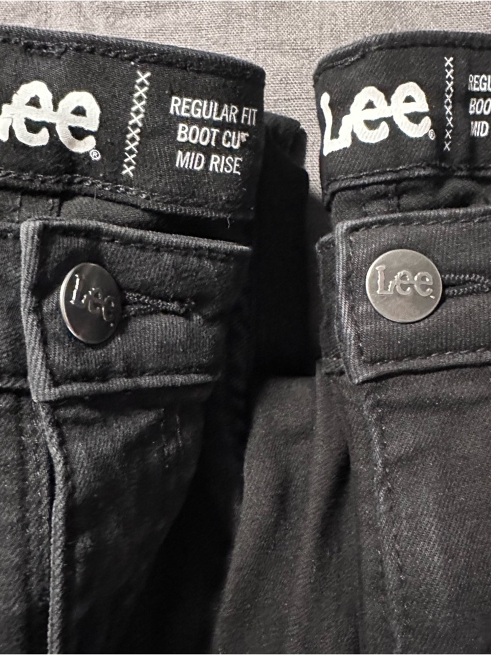Lee Women’s Black Regular Fit Boot Cut Mid Rise Jeans x 2